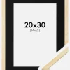 Ramme Galant Fyr 20x30 cm - Passepartout Sort 15x22 cm