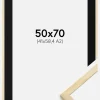 Ramme Galant Fyr 50x70 cm - Passepartout Sort 42x59,4 cm (A2)