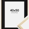 Ramme Galant Fyr 40x50 cm - Passepartout Sort 12x16 inches