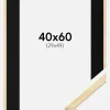 Ramme Galant Fyr 40x60 cm - Passepartout Sort 30x50 cm