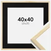 Ramme Galant Fyr 40x40 cm - Passepartout Sort 32x32 cm