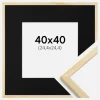 Ramme Galant Fyr 40x40 cm - Passepartout Sort 10x10 inches