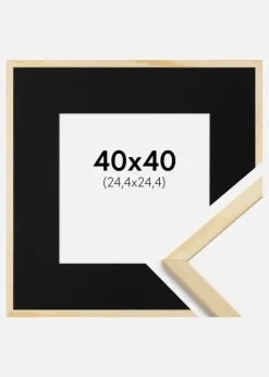 Ramme Galant Fyr 40x40 cm - Passepartout Sort 10x10 inches