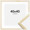 Ramme Galant Fyr 40x40 cm - Passepartout Hvid 32x32 cm