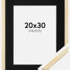 Ramme Galant Fyr 20x30 cm - Passepartout Sort 15x21 cm (A5)