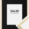 Ramme Galant Fyr 24x30 cm - Passepartout Sort 6x8 inches