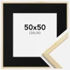 Ramme Galant Fyr 50x50 cm - Passepartout Sort 35x35 cm