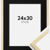 Ramme Galant Fyr 24x30 cm - Passepartout Sort 18x24 cm