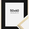 Ramme Galant Fyr 50x60 cm - Passepartout Sort 14x18 inches