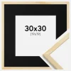 Ramme Galant Fyr 30x30 cm - Passepartout Sort 20x20 cm