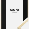 Ramme Galant Fyr 50x70 cm - Passepartout Sort 33x56 cm