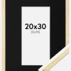 Ramme Galant Fyr 20x30 cm - Passepartout Sort 10x20 cm