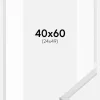 Ramme Galant Hvid 40x60 cm - Passepartout Hvid 25x50 cm