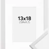 Ramme Galant Hvid 13x18 cm - Passepartout Hvid 3,5x5 inches
