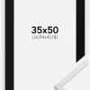 Ramme Galant Hvid 35x50 cm - Passepartout Sort 11x17 inches