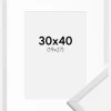 Ramme Galant Hvid 30x40 cm - Passepartout Hvid 20x28 cm