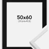 Ramme Galant Hvid 50x60 cm - Passepartout Sort 16x20 inches