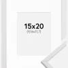 Ramme Galant Hvid 15x20 cm - Passepartout Hvid 4x5 inches