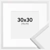 Ramme Galant Hvid 30x30 cm - Passepartout Hvid 20x20 cm