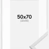 Ramme Galant Hvid 50x70 cm - Passepartout Hvid 33x56 cm