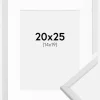 Ramme Galant Hvid 20x25 cm - Passepartout Hvid 15x20 cm