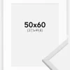Ramme Galant Hvid 50x60 cm - Passepartout Hvid 15x20 inches