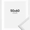 Ramme Galant Hvid 50x60 cm - Passepartout Hvid 40x50 cm