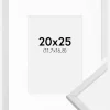 Ramme Galant Hvid 20x25 cm - Passepartout Hvid 5x7 inches