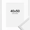 Ramme Galant Hvid 40x50 cm - Passepartout Hvid 27,5x37 cm
