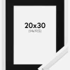 Ramme Galant Hvid 20x30 cm - Passepartout Sort 15x21 cm (A5)