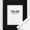 Ramme Galant Hvid 15x20 cm - Passepartout Sort 4x5 inches