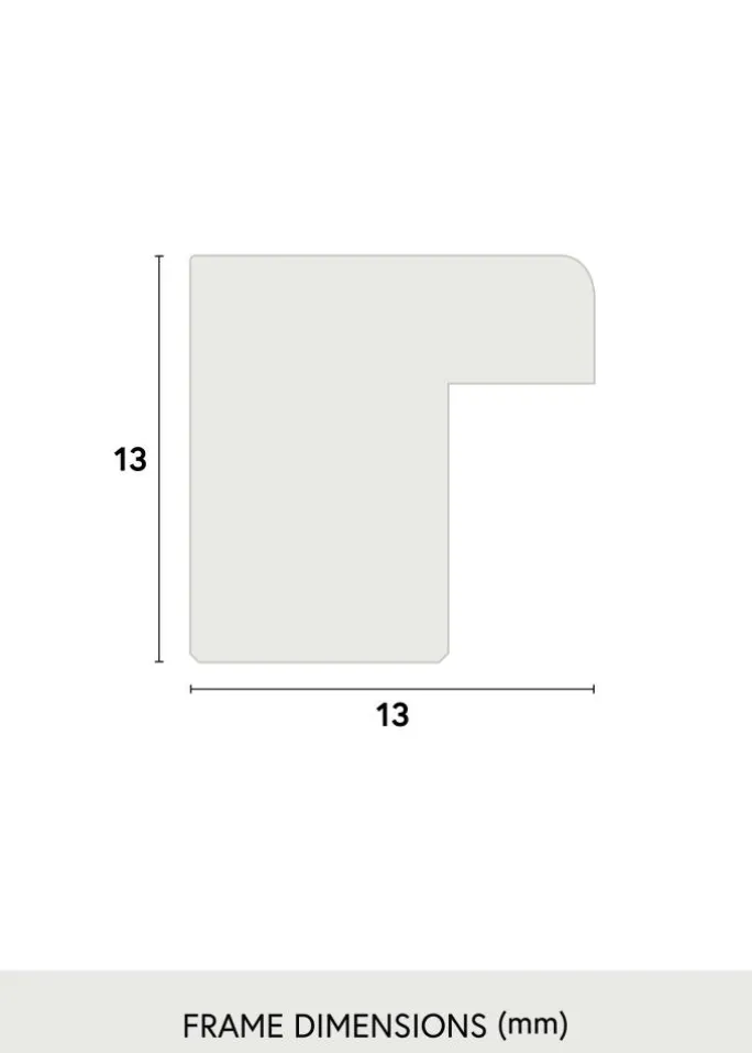 Ramme Galant Sort 40x40 cm - Passepartout Hvid 25x25 cm