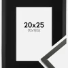 Ramme Galant Sort 20x25 cm - Passepartout Sort 13x19,5 cm