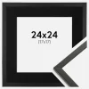 Ramme Galant Sort 24x24 cm - Passepartout Sort 18x18 cm