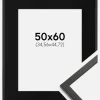 Ramme Galant Sort 50x60 cm - Passepartout Sort 14x18 inches