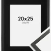 Ramme Galant Sort 20x25 cm - Passepartout Sort 15x20 cm