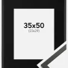 Ramme Galant Sort 35x50 cm - Passepartout Sort 24x30 cm