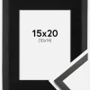 Ramme Galant Sort 15x20 cm - Passepartout Sort 11x15 cm