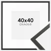 Ramme Galant Sort 40x40 cm - Passepartout Hvid 10x10 inches