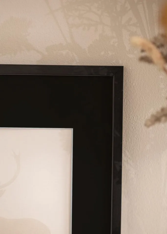 Ramme Galant Sort 24x30 cm - Passepartout Sort 6x8 inches