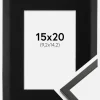 Ramme Galant Sort 15x20 cm - Passepartout Sort 4x6 inches