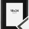 Ramme Galant Sort 18x24 cm - Passepartout Sort 13x18 cm