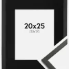 Ramme Galant Sort 20x25 cm - Passepartout Sort 14x18 cm
