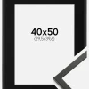 Ramme Galant Sort 40x50 cm - Passepartout Sort 12x16 inches