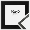 Ramme Galant Sort 40x40 cm - Passepartout Sort 30x30 cm