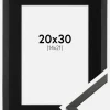 Ramme Galant Sort 20x30 cm - Passepartout Sort 15x22 cm