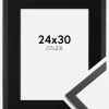 Ramme Galant Sort 24x30 cm - Passepartout Sort 18x24 cm