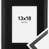 Ramme Galant Sort 13x18 cm - Passepartout Sort 9x13 cm