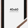 Ramme Galant Valnød 40x60 cm - Passepartout Sort 32,9x48,3 cm (A3+)