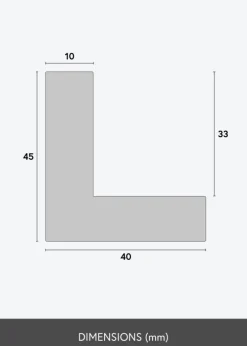 Ramme Geb Svæveramme Sølv/Sort - Valgfri Størrelse